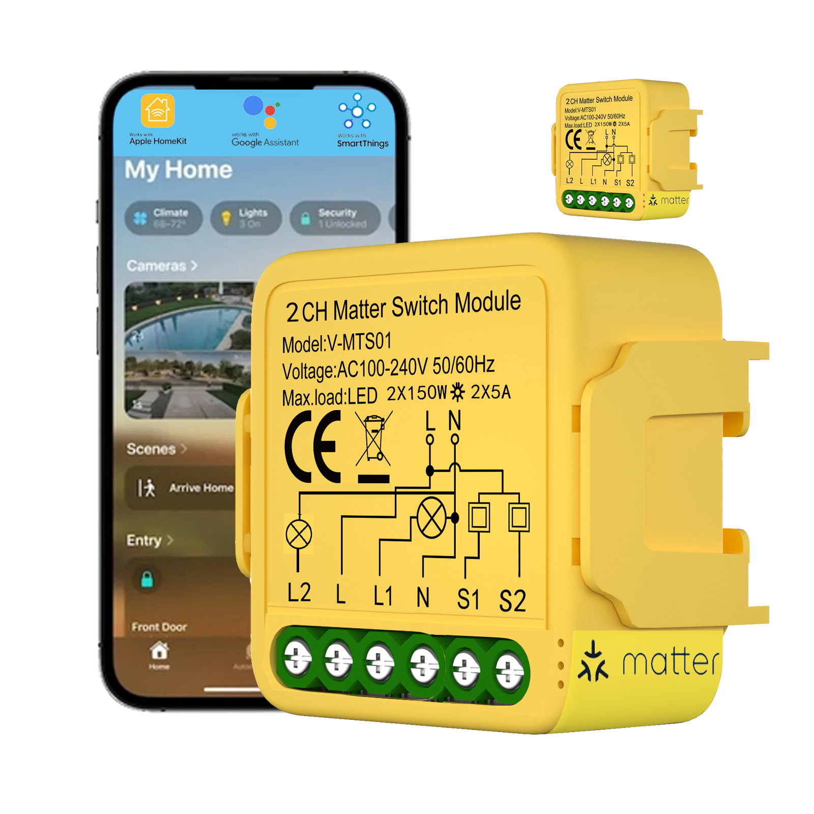 Smart Home Matter - Matter Smart Switch Module WIFI Relay