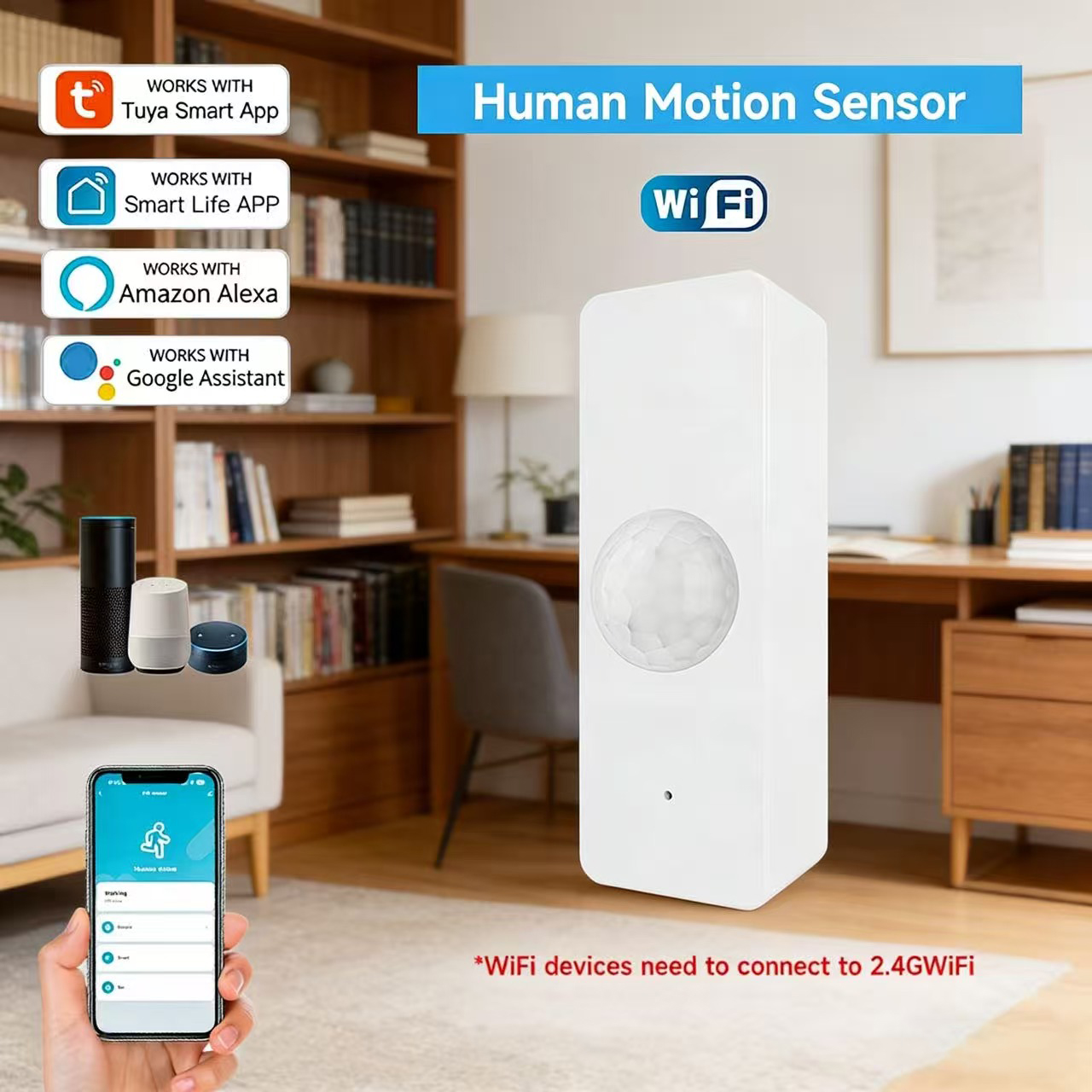 Smart Home Ir - WiFi Smart PIR Motion Sensor Tuya