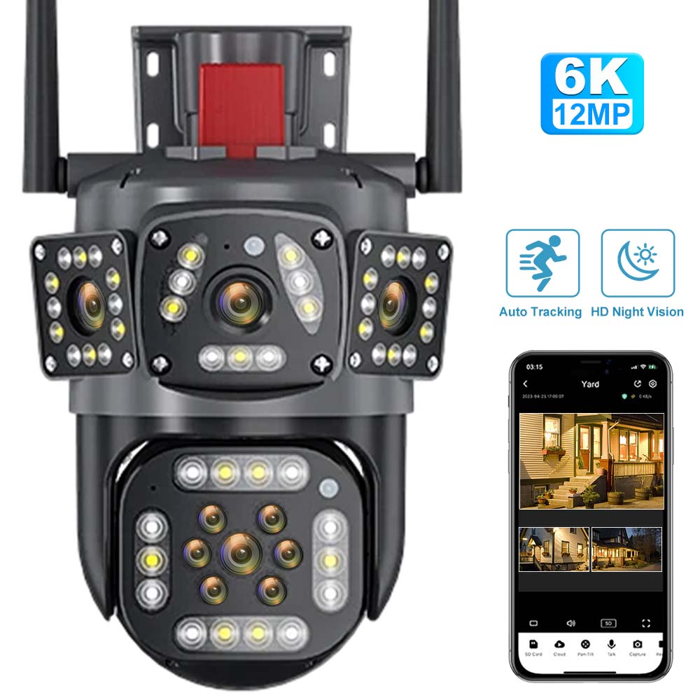 Smart Home Ir - 6K 12MP WiFi Camera Outdoor CCTV