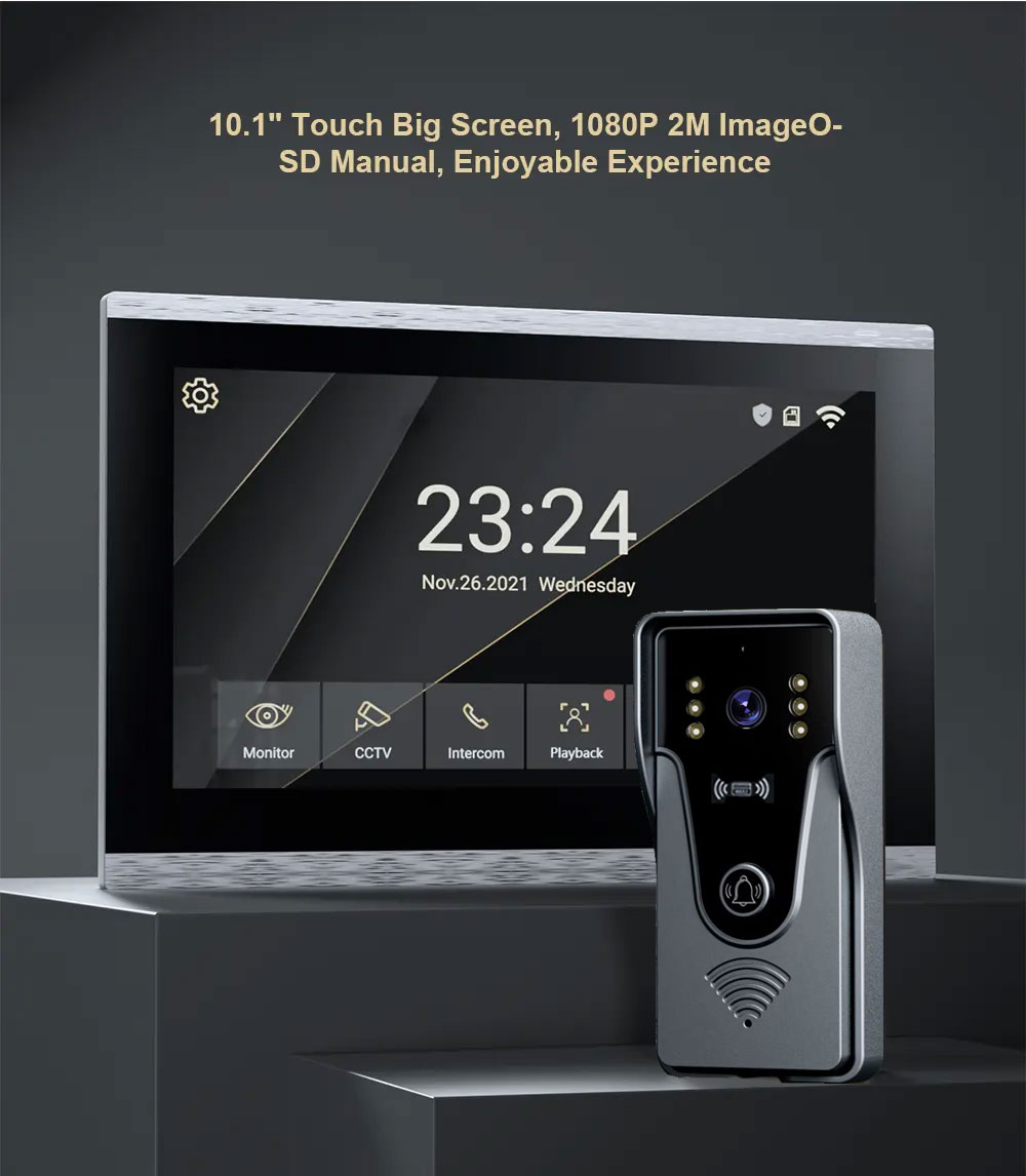 Tuya 1080P 10 Inch Color Touch – Smart Home Video Doorbell App recenzja i cena