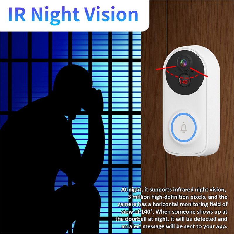 【CYBER MONDAY】Wifi IP 3MP Icse – Smart Home Video Doorbell App recenzja i cena