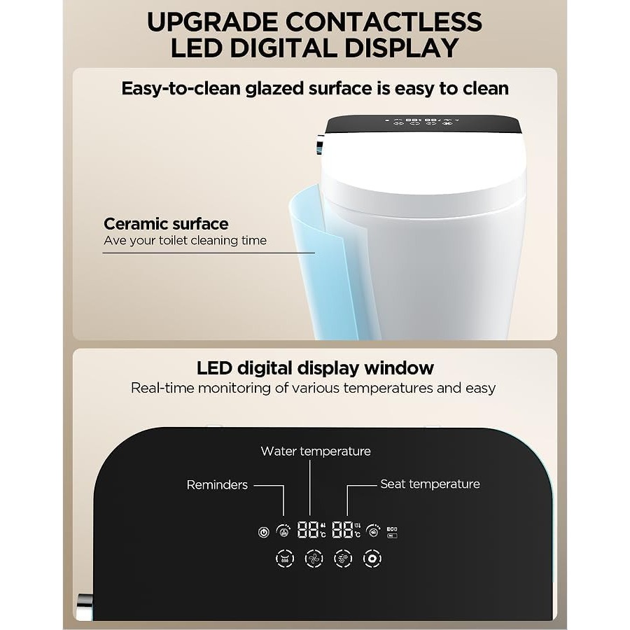 Bathroom smart toilet with hea – Smart Home Control recenzja i cena
