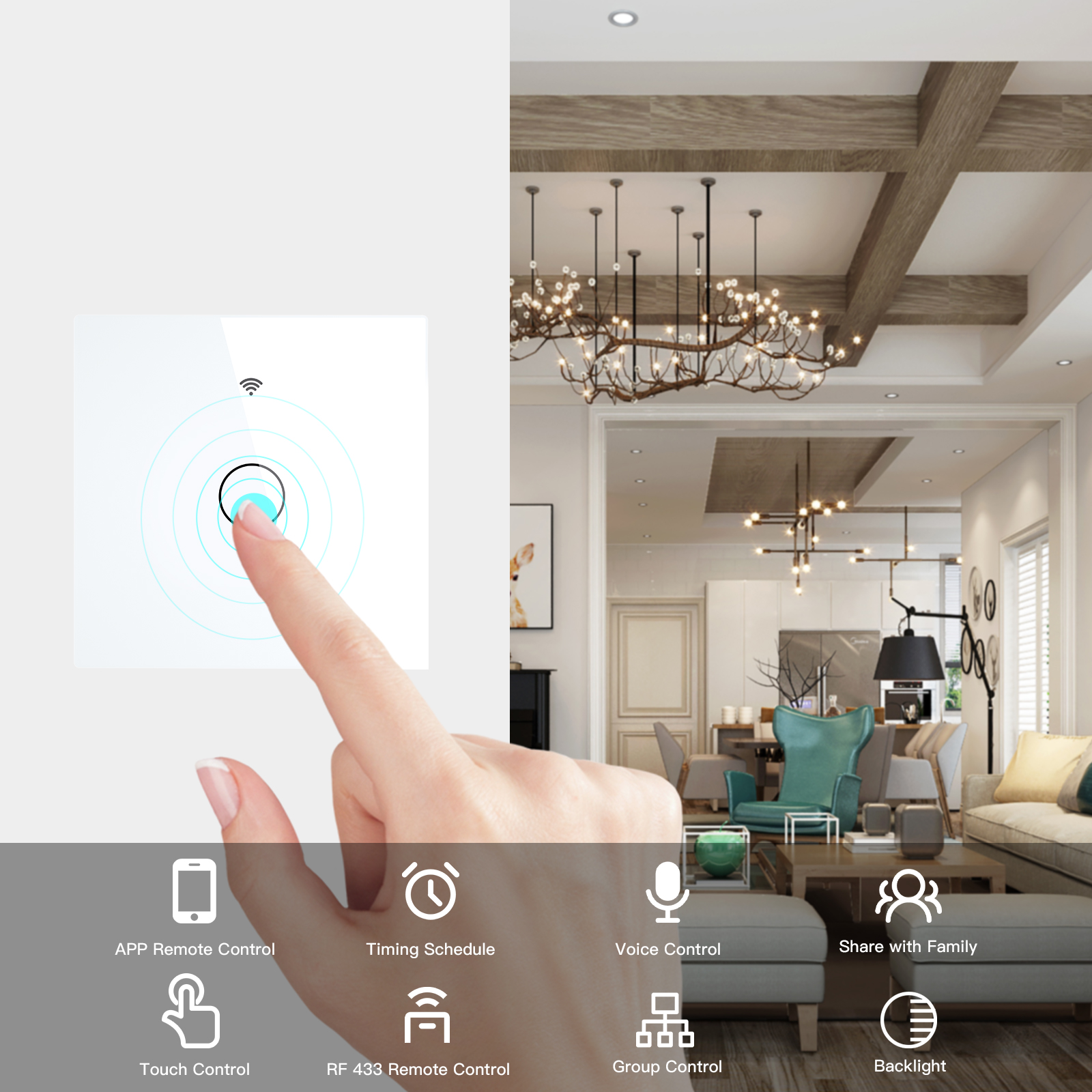 NEW WiFi Smart Light Switch RF – Smart Home Matter recenzja i cena