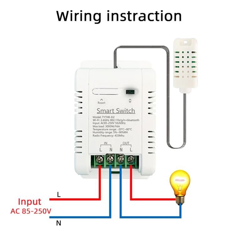 Work with tuya 16A 3000W WiFi  – Smart Home Energy Monitor recenzja i cena