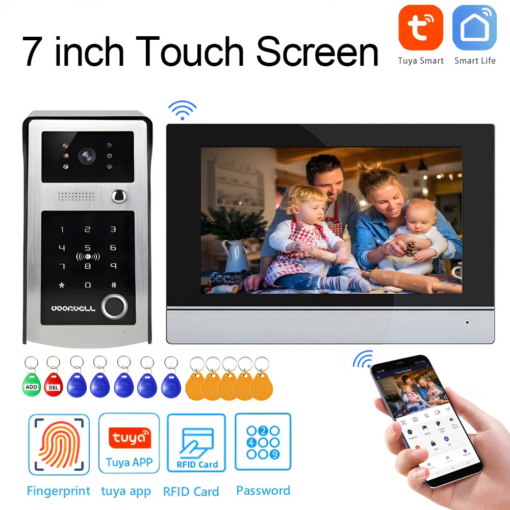 Wifi Tuya 7 Inch Touch Screen  – Smart Home Video Doorbell App recenzja i cena