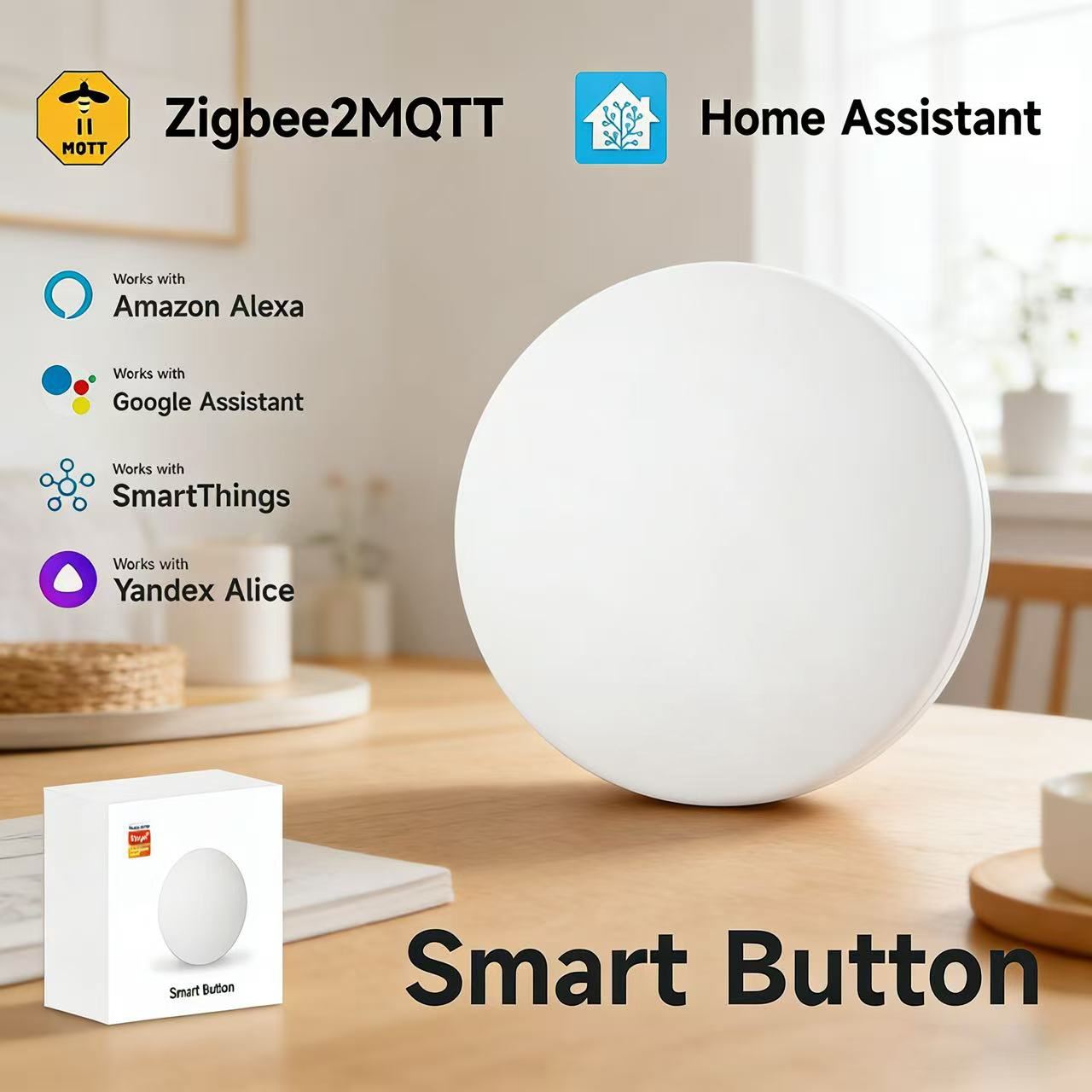 Zigbee3.0 2MQTT Smart Button S – Smart Home Villa recenzja i cena
